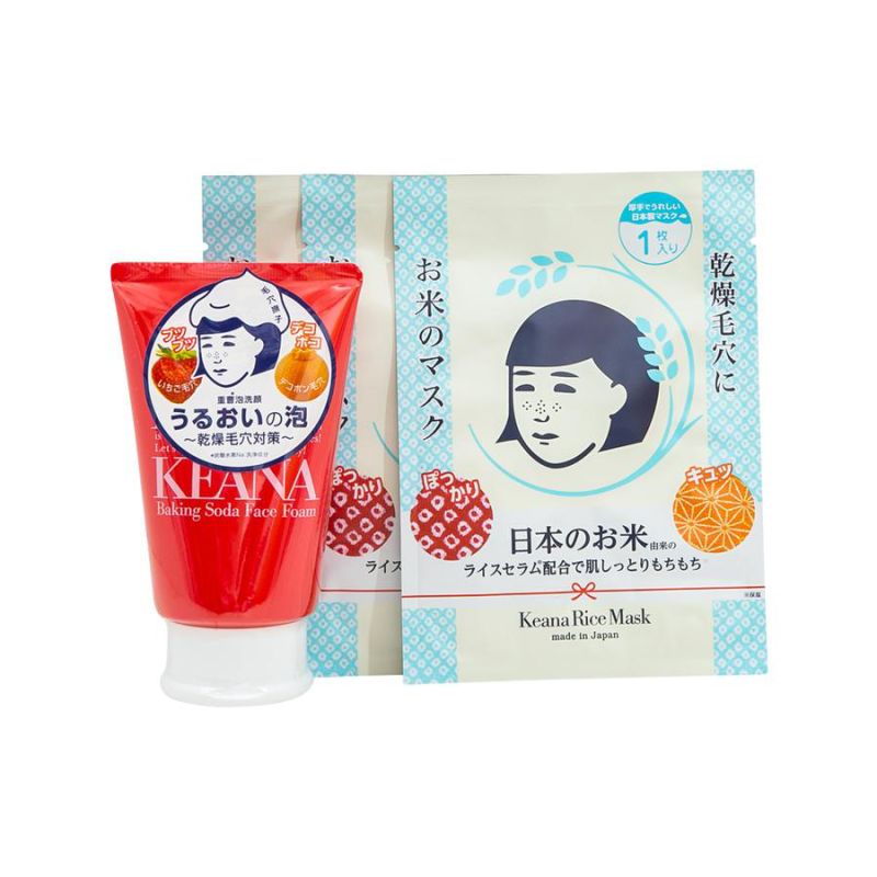 Ito 伊東美妝 石澤研究所毛穴撫子角質對策泡洗顏特別限定組 洗面乳加贈單片面膜x3枚